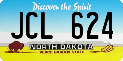 ND license plate JCL624