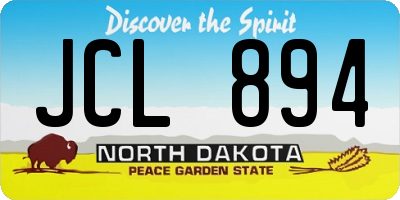 ND license plate JCL894