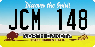 ND license plate JCM148