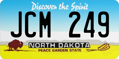 ND license plate JCM249