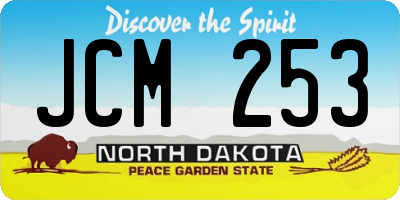 ND license plate JCM253