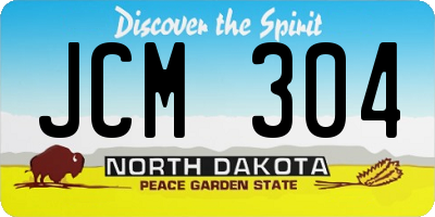 ND license plate JCM304