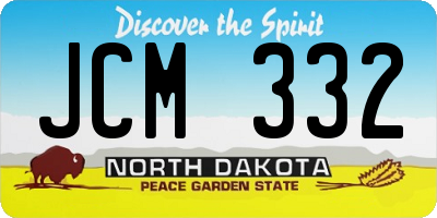 ND license plate JCM332