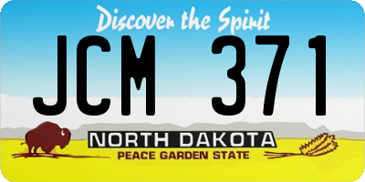 ND license plate JCM371