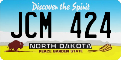 ND license plate JCM424