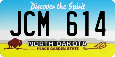 ND license plate JCM614