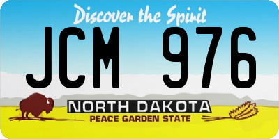 ND license plate JCM976