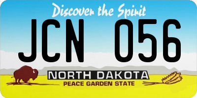 ND license plate JCN056