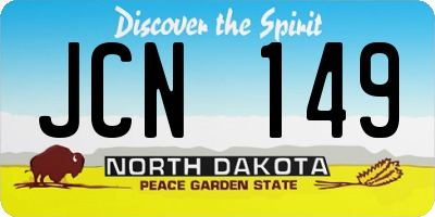 ND license plate JCN149