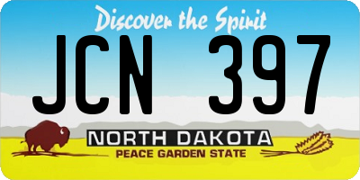 ND license plate JCN397