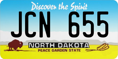 ND license plate JCN655