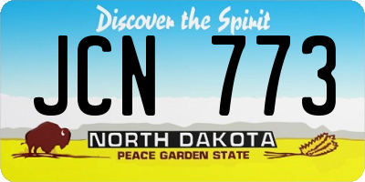 ND license plate JCN773