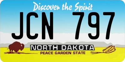 ND license plate JCN797