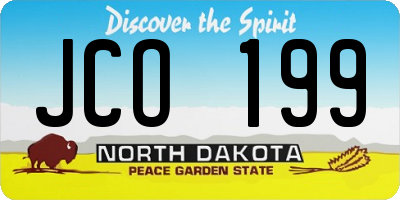 ND license plate JCO199
