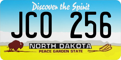 ND license plate JCO256