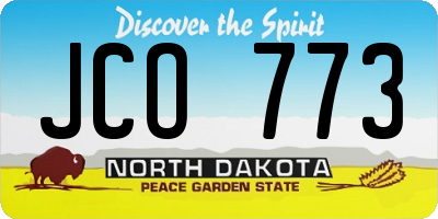 ND license plate JCO773