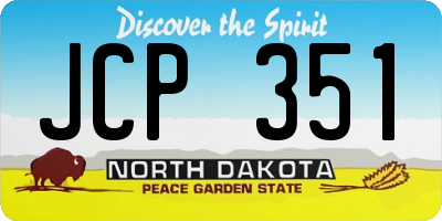 ND license plate JCP351