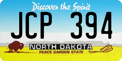 ND license plate JCP394