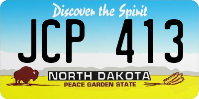 ND license plate JCP413