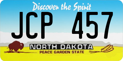 ND license plate JCP457