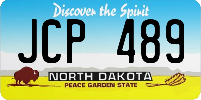 ND license plate JCP489