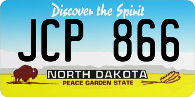 ND license plate JCP866