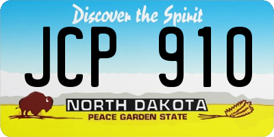 ND license plate JCP910