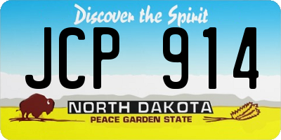 ND license plate JCP914