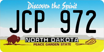 ND license plate JCP972