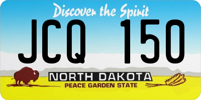 ND license plate JCQ150