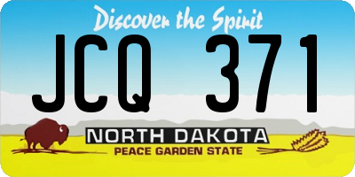 ND license plate JCQ371
