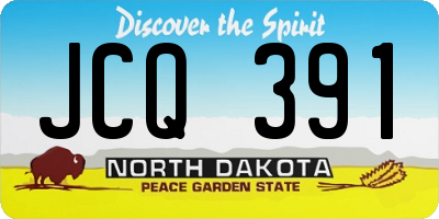 ND license plate JCQ391