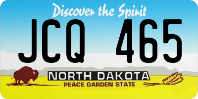 ND license plate JCQ465