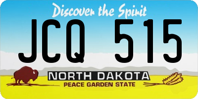 ND license plate JCQ515