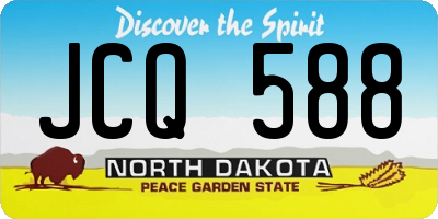 ND license plate JCQ588