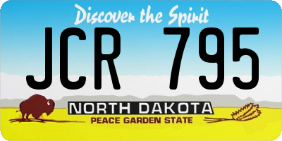 ND license plate JCR795