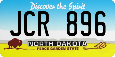 ND license plate JCR896