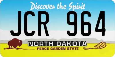 ND license plate JCR964