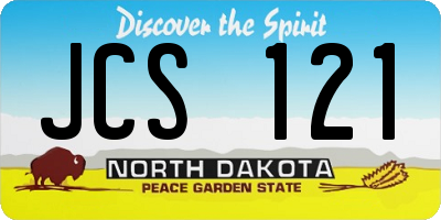 ND license plate JCS121
