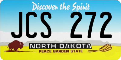 ND license plate JCS272