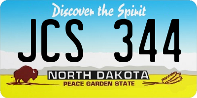 ND license plate JCS344