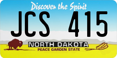 ND license plate JCS415