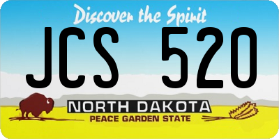 ND license plate JCS520