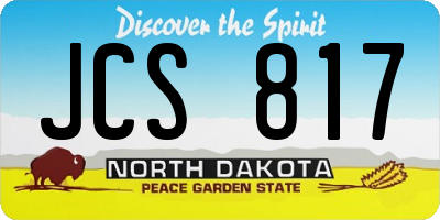 ND license plate JCS817