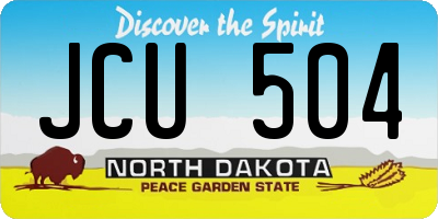 ND license plate JCU504