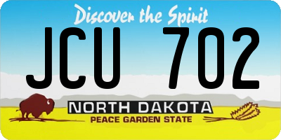 ND license plate JCU702
