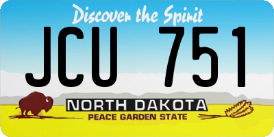 ND license plate JCU751