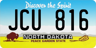 ND license plate JCU816