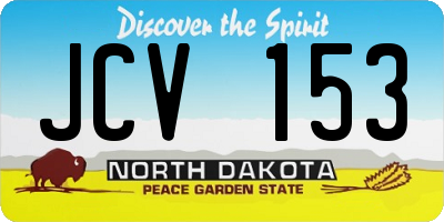 ND license plate JCV153