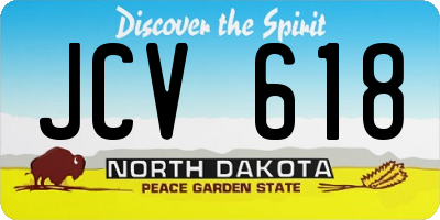 ND license plate JCV618